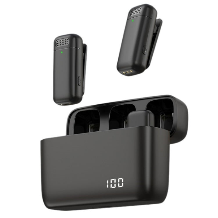 Microfono wireless lavalier K13 2 in 1 con ricevitore USB-C/Type-C e stazione di ricarica, with Type-C Receiver Microfono wireless lavalier K13 2 in 1 con ricevitore USB-C/Type-C e stazione di ricarica, with Type-C Receiver